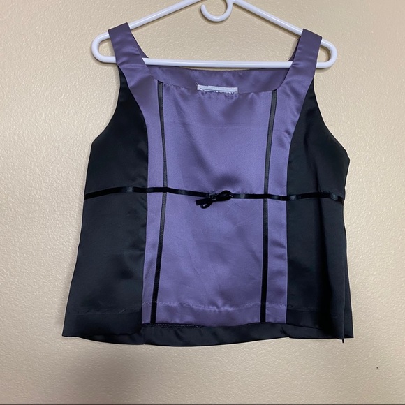 Jessica Howard 3 Piece Skirt Suit Black & Purple - Picture 2 of 11